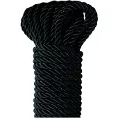Pipedream Fetish Silky Rope - shibari bondage-rep (10 m, svart)