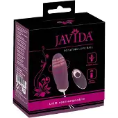 Javida - vibratorägg med fjärrkontroll och roterande pärlor - lila