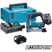 Makita Häftpistol DST221RFJ; 18 V; 2x3,0 Ah batt.