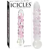 Icicles No. 7 - glasdildo med pärlor