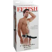 Pipedream Fetish Strap-On 8 - påspänningsbar, ihålig vibrator (svart)