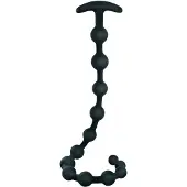 Black Velvets - pärlformad analdildo (svart)