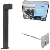 QAZQA Industriell stående utomhuslampa svart 65 cm IP44 - Baleno