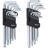 Ks Tools 151.4000 TX Vinkelskruvmejselset 1.27 mm, 1.5 mm, 2 mm, 2.5 mm, 3 mm, 3.5 mm, 4 mm, 4.5 mm, 5 mm, 6 mm, 7 mm, 8 mm, 10 mm T 10, T 15, T 20, T 25, T