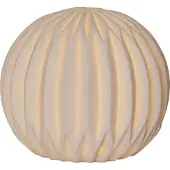 Star Trading LED-uteplatslampa Sandy, Ø 25,5 cm vit plast batteri Sandy, Vitt / opal, Syntetmaterial, Modern