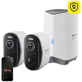 Baseus Security N1 2K utomhusövervakningskit (2 kameror) - vit