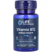 Life Extension , Vitamin B12 Metylcobalamin, 5 mg, 60 Vegetariska Löken