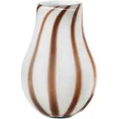 Fyrklövern Broste Copenhagen Ada Stripe vas 15,5 x 22,5 cm, Taupe Warm Grey