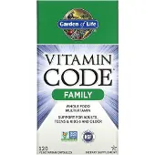 Elämän puutarha,Garden of Life Garden of Life, Vitamin Code, Family, Whole Food Multivitamin, 120 Veggie Capsules