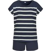 s.Oliver Kort pyjamas mörkblå / off-white