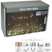 Enzo Lampki choinkowe Koopman LAMPKI CHOINKOWE KASKADA SWIETLNA WATERFALL ZEW 200 LED CIEPLY BIALY