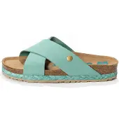 Bayton Pantolette 'Burgos' turkos / brun