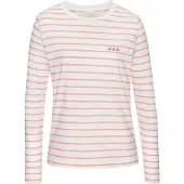 LASCANA T-shirt rosa / rubinröd / vit