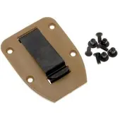 ESEE belt-clip plate for Model 3 &amp; 4 sheaths, Coyote Brown
