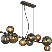 Globo Hänglampa Riha, Svart, Vardagsrum / matsal, Glas, Pendellampa