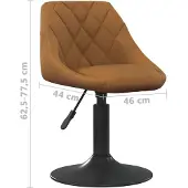vidaXL Matstol Brun Sammet