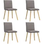vidaXL Matstolar 4 st taupe tyg