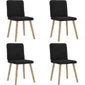 vidaXL Matstolar 4 st svart tyg