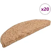 vidaXL Trappmattor 20 st beige 56x17x3 cm