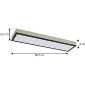 LINDBY LED taklampa Laviona , dimbar, Svart, Vardagsrum / matsal, Metall, Modern, LED-taklampa
