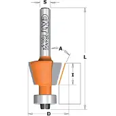 Cmt Fasfräs ; S=1/4''; D=12,7 mm