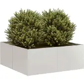vidaXL Planteringskärl 80x80x30 cm rostfritt stål