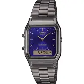 Casio Klocka - - Rektangulär kollektion - Dubbel display - Kvarts - Blå