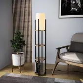 Opviq Golvlampa 8115 , Svart, Vardagsrum / matsal, Metall, Golvlampa