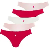 LASCANA String rosa / röd / vit