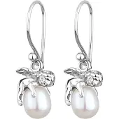 Elli Örhängen 'Engel' silver / vit