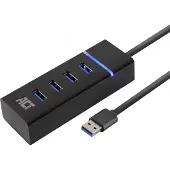 ACT AC6300 gränssnittshubb USB 3.2 Gen 1 (3.1 Gen 1) Type-A 5000 Mbit/s svart (AC6300)