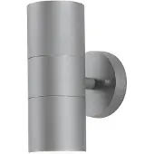 Konstsmide Vägglampa utomhus NEW, dimbar, Aluminium / grå / zink, Metall, Modern, Utomhusvägglampa