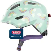 ABUS Smiley 3.0 Led - Cykelhjälm - Barn Blue Rainbow M (50 - 55 cm)