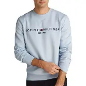 Tommy Hilfiger Sweatshirt 'Logo Embroidery Flex' marinblå / ljusblå / röd / vit