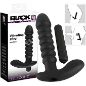 Black Velvets - vibrator med räfflor - medium - svart