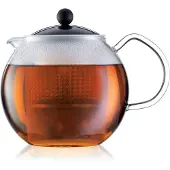 Bodum Assam, Enklel tekanna, 1500 ml, Svart, Transparent, Glas, Plast