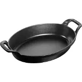 Staub Oval Form i Gjutjärn 24 Cm - Ugnsformar Svart