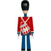 Kay bojesen Träfigur - Trummis - 21 cm - Liten - Röd/Blå - - One Size - Dekoration