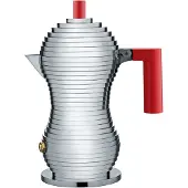 Alessi Pulcina Espressobryggare 1 Kopp Aluminium/Röd