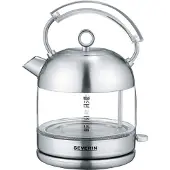 Severin WK 3459 - Vattenkokare - 1.7 liter - 2400 W - borstat rostfritt stål/glas