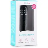 EasyToys Diamond Twirled - vibratorstav med spiral - svart