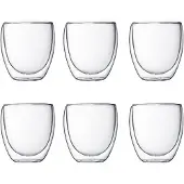 Bodum Pavina Dubbelväggade 25 Cl 6-pack - Kaffekoppar Glas Klar