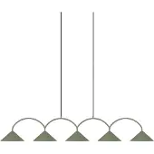 Globen Lighting Taklampa , CURVE 5, dimbara, Grön, Vardagsrum, Metall, Vintage / retro