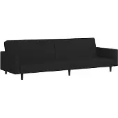 vidaXL 2-sits bäddsoffa Black Velvet 375943