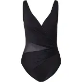 Hunkemoller Shapingbaddräkt 'Shell Mesh' svart