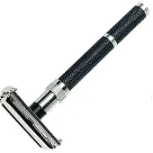 Parker Shaving Parker Black &amp; Chrome Handle Butterfly Open Safety Razor