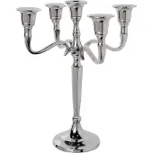 Atmosphera ljushållare i metall silver 22 cm