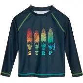 Playshoes UV-skydd 'Surf' marinblå / aqua / ljusgrön / orange