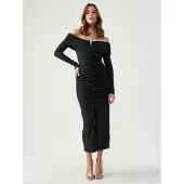 BWLDR Klänning 'AYSHA MIDI DRESS' svart