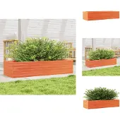 vidaXL Odlingslåda vaxbrun 110x40x23 cm massiv furu